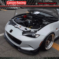 Diffuseur avant brillant en fibre de carbone (fixation par vis) pour Mazda MX5 Miata 2005-2016 - Pièce auto