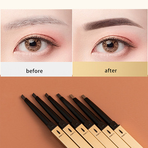 Crayon à sourcils double <span class=keywords><strong>tête</strong></span> triangulaire, résistant à l'eau et à la transpiration, rechargeable, 6 teintes, OEM ODM, marque privée, logo personnalisé, vente en gros - Product Image 5