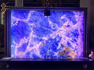 Mármol Azul Zafiro Translúcido Moderno YUSHI, Piedra Italiana de Lujo Retroiluminada para Aplicaciones en Hoteles y Villas - Product Image 6