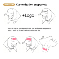 Casquettes de baseball personnalisées bicolores pour femmes, avec hijab intégré, protection solaire, broderie personnalisée, couvre-chef modeste, style OEM