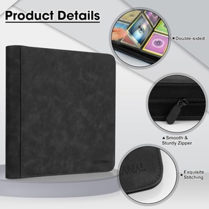 Heavy Duty 12 Pocket Card <strong>Binder</strong> Double Sided Pages <strong>Pokemoned</strong> for Collectibles Lightweight Portable YGL SY - Product Image 3