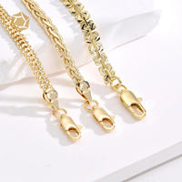 Elfic 4MM Oro Laminado 14k Figaro Bracelet Corde Chaîne Robuste Gourmette Miami Cubain Chaîne Bracelet pour Hommes Femmes Bijoux