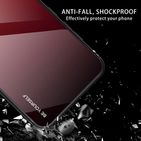 Coque antichoc en verre trempé pour Xiaomi, compatible modèles Redmi Note 8, 8 Pro, 8 Pro, verre trempé, dégradé de couleurs, 3d