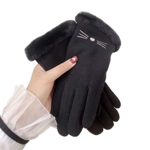 Gants d'hiver chauds et mignons pour femmes, épais, coupe-vent, compatibles écran tactile, vente en gros - Product Image 5