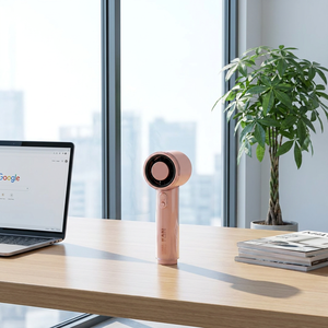 Ventilador de Mano Recargable con 3000mAh de Batería Interna Duradera, Alimentación Inalámbrica, Manos Libres para los Brotes de Calor, Mini Ventilador - Product Image 1