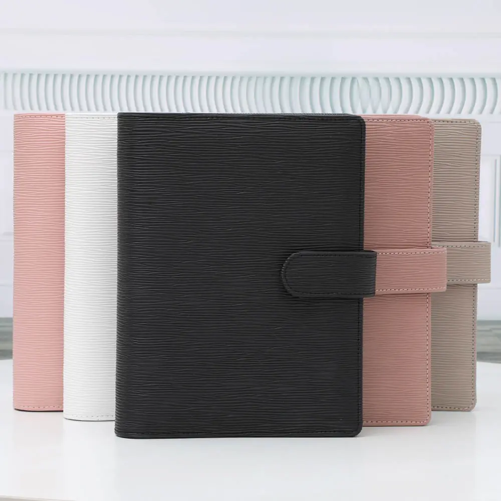 Etsy Best Leather Hardcover A5 Ring Budget Binder with Pockets for Receipts   Snap Closure as Photo Album   Daily Planner Covers