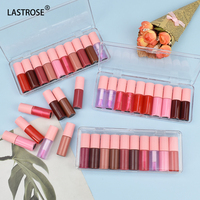 Kits de mini gloss à lèvres vegan et sans cruauté, 10 pièces, marque privée, haute pigmentation, longue tenue, gloss à lèvres waterproof