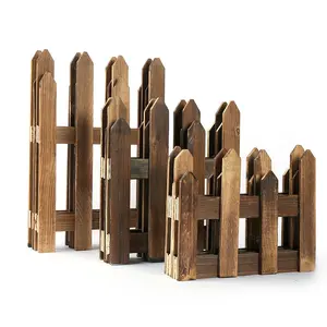 Family Garden Christmas Tree Fences Edging Wedding Party Decorative Wooden Picket Fence Border