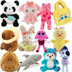 Fun Food Shaped <b>Cat</b> Stuffed Animal Toys Collection Unique Hamburger Pizza Donut for Kids' Playtime Filled PP Cotton for Birthday - Product Image 5