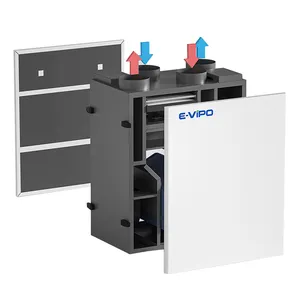 HRV Unit ventilasi pemulihan panas, ventilasi pemulihan energi MVHR sistem Hvac hemat energi