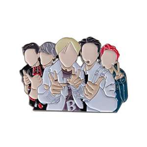Insigne de chanteurs tvshow kpop personnalisé épinglette en émail dur doux avec époxy - Product Image 2