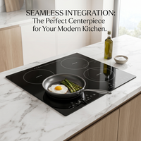 Table de cuisson à induction encastrable, disponible en 4/5/6 foyers, cuisinière électrique noire avec panneau tactile, appareils électroménagers majeurs pour la cuisine