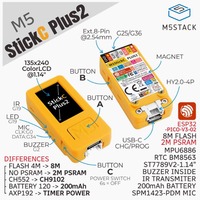 M5stack StickC PLUS2 ESP32-PICO Mini IoT Development Kit Layar TFTS 1,14 inci Pengontrol BLE dan WiFi