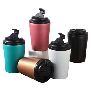 Mug à café personnalisé avec logo, en acier inoxydable, réutilisable, écologique, isolation double paroi, thermos, mug de sport, tasse à café d'extérieur - Product Image 1