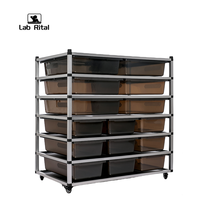 Support de Terrarium pour Reptile réglable à plusieurs niveaux gain de place pour les réservoirs de Python à billes Reptile Snake Rack