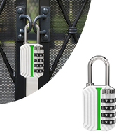 Candado de Combinación Reajustable de 4 Dígitos de Aleación de Zinc Resistente para Equipaje, Cajón, Casillero de Gimnasio, Protección de Seguridad Diaria
