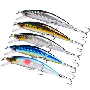 Hete Verkoop Fabrieksprijs 13Cm 41G 5 Kleuren Zinken Hard Minnow Visaas Met Okin Haak Lang Gieten Zee Kunstaas