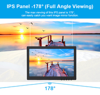 Moniteur LED HD 12 pouces à prix abordable avec HDMI, VGA et haut-parleur pour ordinateur portable et usage industriel