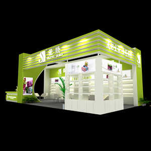 Stand personnalisé personnalisé de 10x20 pieds pour l'alimentation Finance Logistique Cosmétiques Expositions commerciales Montage <span class=keywords><strong>facile</strong></span> Affichage extérieur - Product Image 3