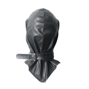 Sex Toy pour Couple Full Face Mask Neck Collar Head Harness Strap Slave BDSM Bondage Cosplay Restraint Head Gear BDSM Fetish Hood - Product Image 6