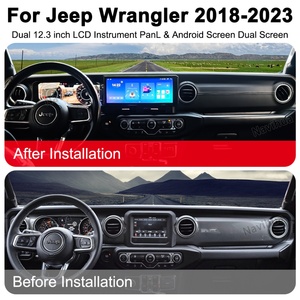 Navihua LCD Instrument Dashboard With Multimedia Android Car Radio Dual Screen for Jeep Wrangler JL 2019-2023 <b>Auto</b> Speedometer - Product Image 5