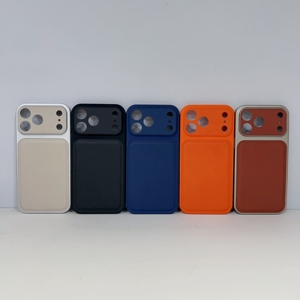 Étui <span class=keywords><strong>de</strong></span> protection antichoc en cuir PU lychee <span class=keywords><strong>de</strong></span> haute qualité pour iPhone 17 16 15 14 13 Pro Max, texture cuir uni - Product Image 6