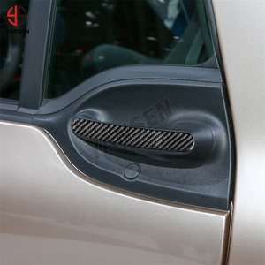 Adesivo auto 2 pz per Benz Smart 453 Fortwo 2016 2021 in fibra di carbonio per auto maniglie per porte esterne accessori per auto - Product Image 2