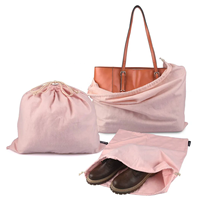 Pochette de rangement cadeau écologique avec logo personnalisé sac à poussière en toile de lin coton satin de soie avec cordon pour sac à main chaussures et vêtements