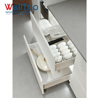 WELLTOP Nouveautés Organisateur de tiroir de cuisine modulaire 900 mm avec séparateur de vaisselle réglable pour armoire et plateau de rangement
