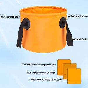 Cubo Plegable Impermeable de PVC para Acampar y Pescar al Aire Libre, Bolsa de Agua Portátil para Senderismo y <span class=keywords><strong>Ducha</strong></span> en Todas las Estaciones - Product Image 4