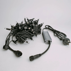 Cool White LED String <b>Lights</b> Black Rubber Cable IP65 Waterproof Christmas Outdoor <b>Holiday</b> Festive Decoration Dimmable - Product Image 2