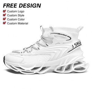 Chaussures de sport pour hommes, antidérapantes, respirantes, à semelle souple et amortie, en maille, à lacets, pour la marche décontractée, tendance mode - Product Image 1