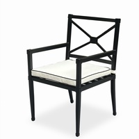 Vente directe d'usine, ensemble table et chaises de salle à manger en alliage d'aluminium, confortable, imperméable, style moderne et simple, portable