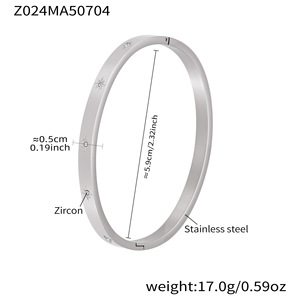 Brazalete de Acero Inoxidable Chapado en Oro de 18K Resistente al Deslustre para Mujer, Brazaletes de Moda Impermeables - Product Image 4