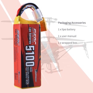 แบตเตอรี่ SUNPADOW 4S Lipo สำหรับเครื่องบินบังคับวิทยุ เฮลิคอปเตอร์ โดรน FPV ควอดคอปเตอร์ ความจุ 5100mAh 14.8V 70C พร้อมหัวต่อ XT90 สำหรับแบตเตอรี่ 8S - Product Image 6