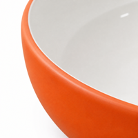 Bol Rond en Mélamine Orange et Blanc 16cm Qualité Alimentaire Incassable Plat Lisse pour Service en Gros pour Restaurants et Hôtels