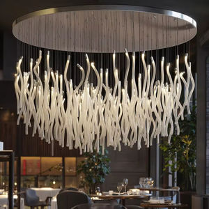 Luminaire suspendu moderne pour décoration de villa d'hôtel Lustres en verre led personnalisés pour un grand projet - Product Image 2