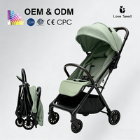 Poussette Bébé Luxe 2-en-1 Légère Pliage Automatique Cadre en Métal Tissu Alliage d'Aluminium Certifiée ASTM EN Capacité de Charge 20KG pour