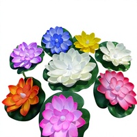 Lampe à bougie LED électronique étanche, bougie flottante réaliste en forme de fleur de lotus, décoration aquatique pour le Nouvel An, lanterne de rivière