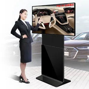 Free standing 43 inch 55 inch indoor Android WIFI network LCD LED signage AD player display with rotating screen function