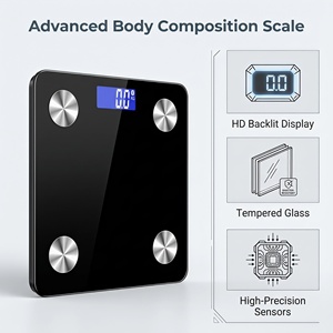 Báscula Digital Inteligente de Grasa Corporal EB8204, 180 kg/100 g, Sincronización con Aplicación Bluetooth, Vidrio Templado de 6 mm, Certificación CE, ROHS, FCC - Product Image 2