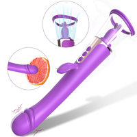 MS Brand MS-S007 3-in-1 G-Punkt Klitoris-Saugvibrator 9 Vibrationsmodi 9 Saugmodi IPX7 Wasserdicht USB Wiederaufladbar Rosenrot