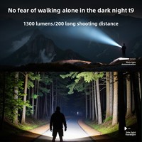 Lampe torche puissante Warsun Wolsen T9pro, lame EDC portable en alliage d'aluminium, laser rouge, UV, infrarouge, protection contre les surcharges