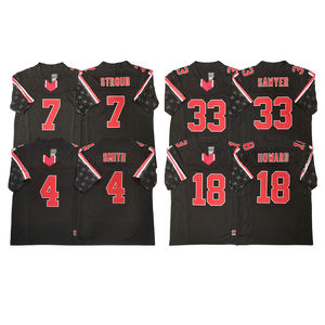 2025 New College American Football 18 HOWARD 33 SAWYER 7 STROUD 4 SMITH Camisetas cosidas de fútbol americano - Product Image 1