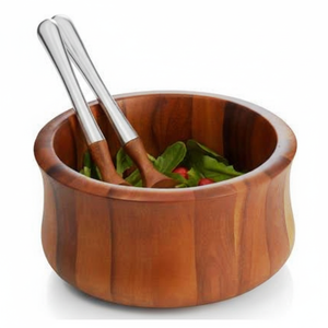 ชุดเซิร์ฟเวอร์ชามสลัดไม้ ชุดชามไม้ออนไลน์ในราคาที่ดีที่สุด ขนาดที่ขายดีที่สุดที่ผลิตในอินเดีย - Product Image 1