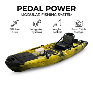 <span class=keywords><strong>Kayak</strong></span> <span class=keywords><strong>de</strong></span> <span class=keywords><strong>pêche</strong></span> modulaire OEM personnalisé vert camouflage 10 pieds avec pédales, moteur intégré, télécommande, GPS et rangement - Product Image 1