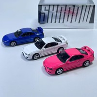 Modelo de Coche de Aleación Nissan Silvia S15 Shadow, Escala 1:64, Simulación, Coleccionable, Edición Limitada