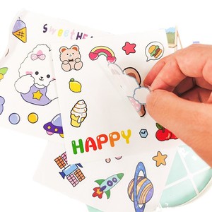 Cute Cartoon <b>Stickers</b> For Kids DIY Waterproof Paper <b>Sticker</b> <b>Sheet</b> Home Decoration - Product Image 4