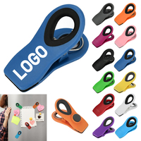 Clips magnétiques en plastique personnalisés pour la conservation des aliments, clips de fermeture pour sacs à collation, produits ménagers promotionnels, autocollants magnétiques pour réfrigérateur