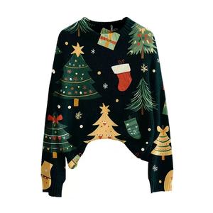 Tùy chỉnh-khuôn Mẫu 3D giáng sinh giản dị áo len Áo Thun Unisex bán buôn tùy chỉnh-dệt kim thoáng khí & nhanh chóng khô - Product Image 2